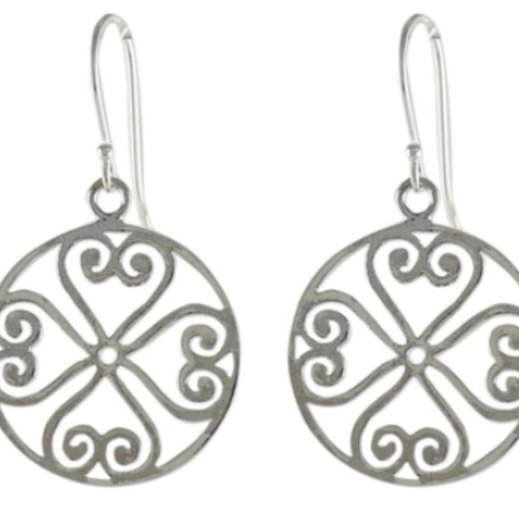 "Clovers of Love" - 925 Sterling Silver Earrings - NWOT - Picture 4 of 4